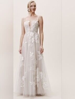 WILLOWBY BY WATTERS | Women's Soft Mauve/White Floral Hutchinson Wedding Gown